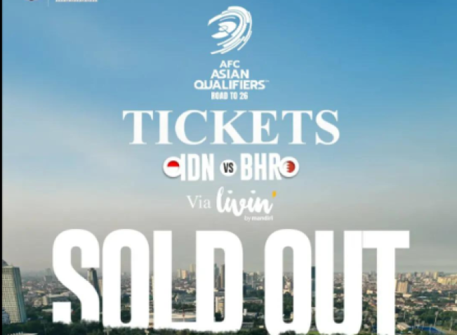 Tiket Indonesia vs Bahrain di Kualifikasi Piala Dunia 2026 Ludes Terjual